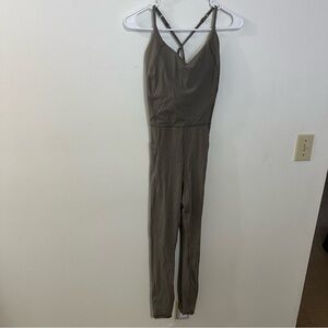CALIA‎ By Carrie Women's Inspire Adjustable Strap Jumpsuit Size Small Gray